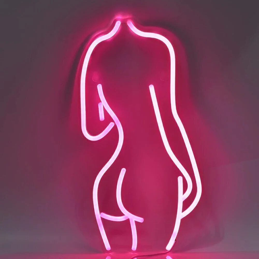 🆕Lady Back Neon Signs LED Night Lights USB Connected Decorative Man Cave …